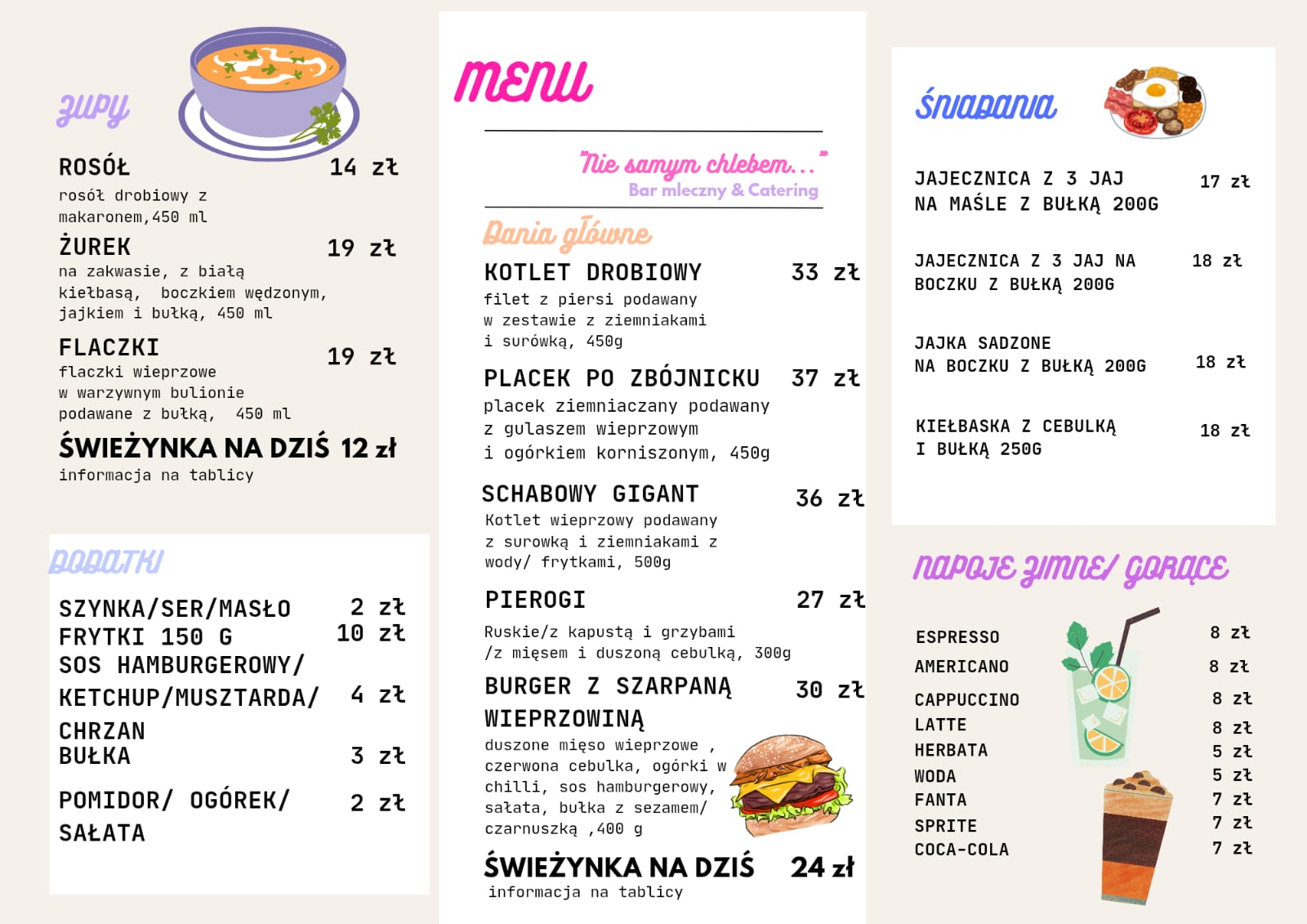 Menu główne - Nie samym Chlebem